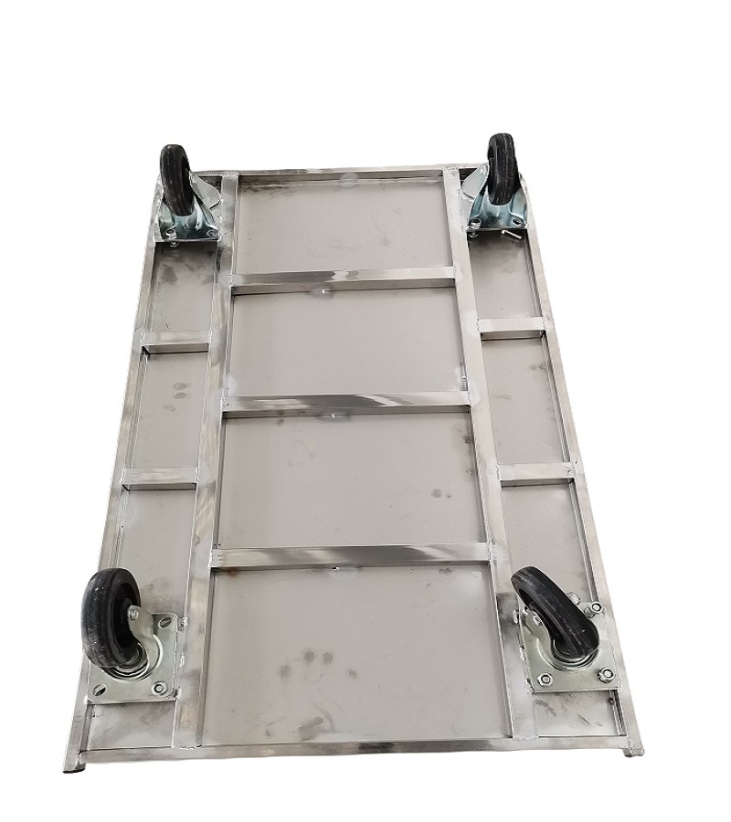 304 stainless steel platform trolley Food factory uses stainless steel trolley with a load of 300kg Stainless Steel Hand Truck