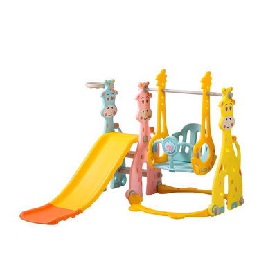 Updated Wholesale 3 in 1 Mini Baby Toddler Kids Indoor Plastic Slide Swing Set for Children