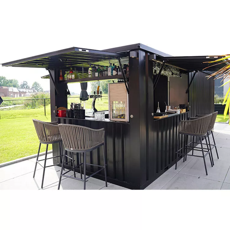 Professional Design Luxury Portable Prefabricated Cafe Kiosk Shipping Modified Prefab Modular Coffee Shop Container House