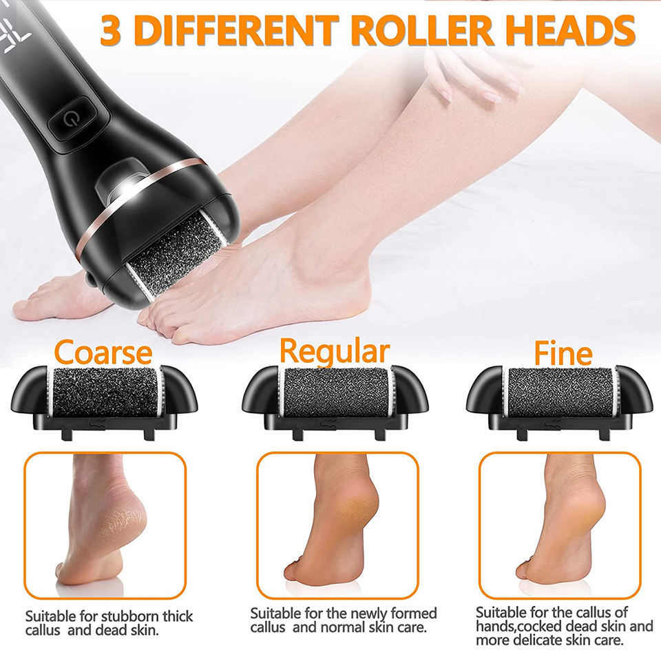 Hot Selling Electric Callus Remover For Feet Waterproof Led Light Electric Foot Grinder Dead Skin Callus Remover