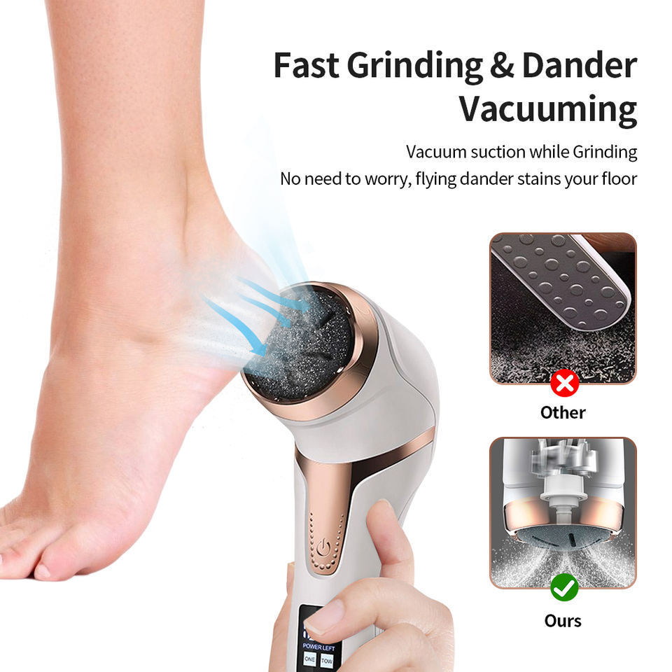 Electric Callus Remover for Feet with Vacuum Rechargeable Waterproof Foot File for Foot Care Deadskin Remover