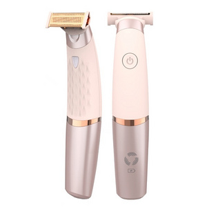 Portable Rechargeable Electric Razor Machine Painless Safety Mini Lady Shaver With Led Light