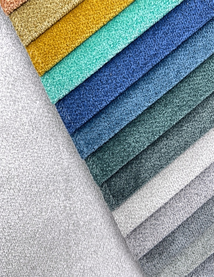 New sofa fabric boucle fabric for sofa cover polyester wool like boucle upholstery fabric for home textile