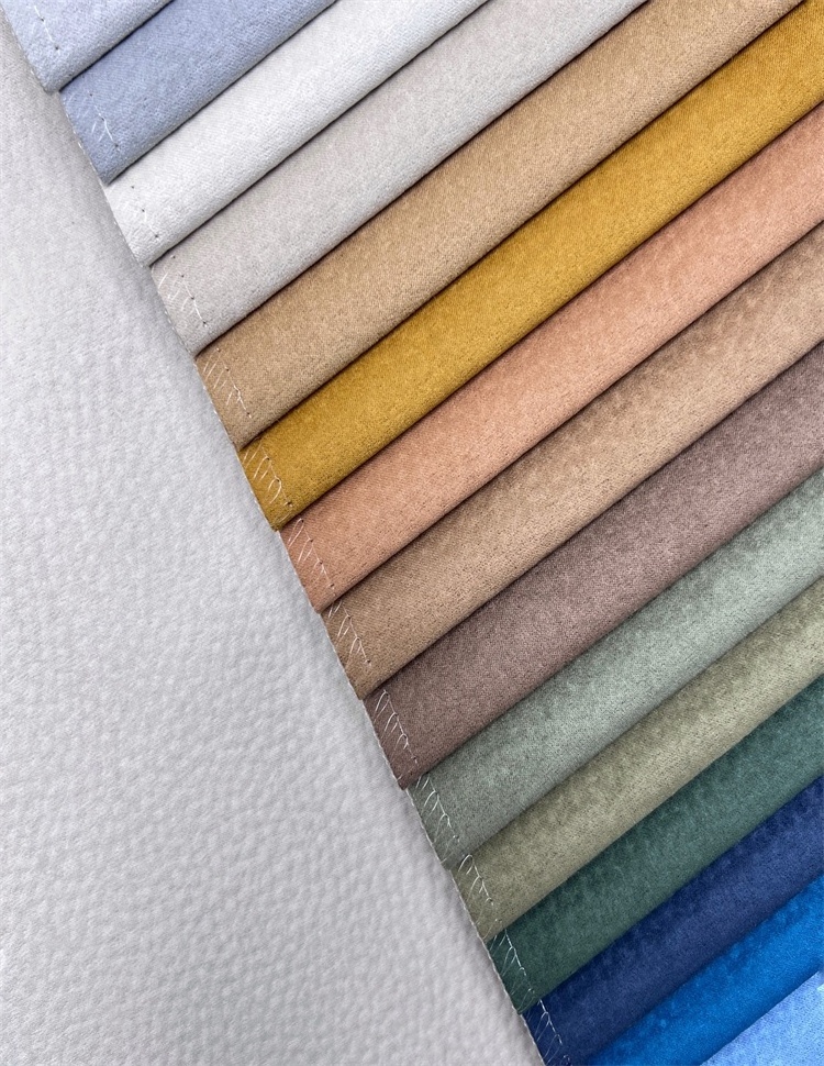 New highweight curtain fabric faux suede fabric 100% polyester knitted suede fabric for home textile