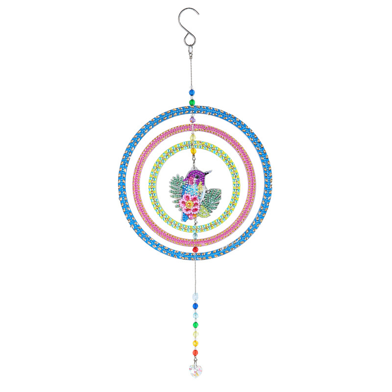 5d Diy Diamond Painting Dream Catcher Wind Chimes Crystal Pendant Hanging Ornament Diy Craft Mosaic Kit Home Wall Door Decor