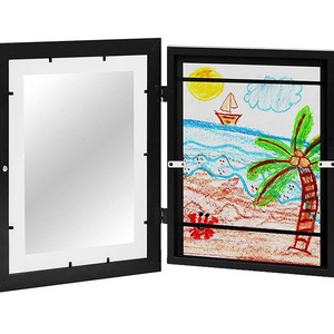 Kids art frames front-opening frame children art projects wooden front opening kids art photo frame