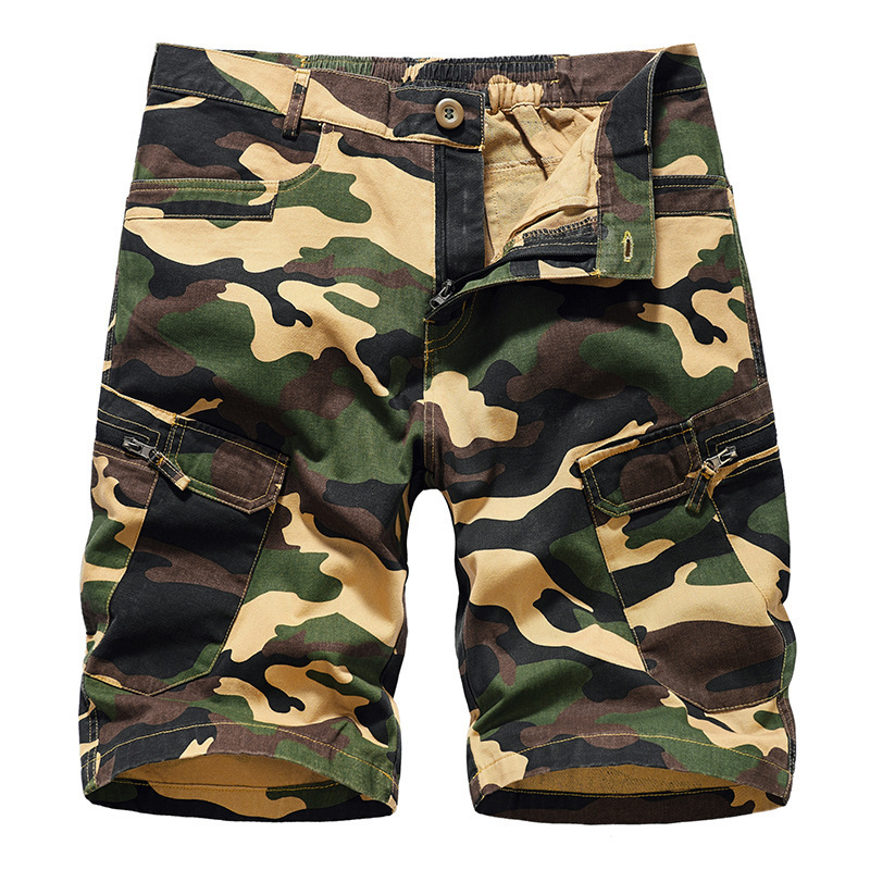 Wholesale utility cargo shorts casual workout mens camo shorts with pockets summer sweat pants