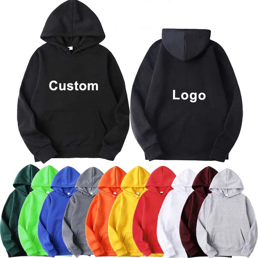 Plus size men's hoodies & sweatshirts plain blank hoodies custom logo embroidered private label oem customize hoodie set unisex