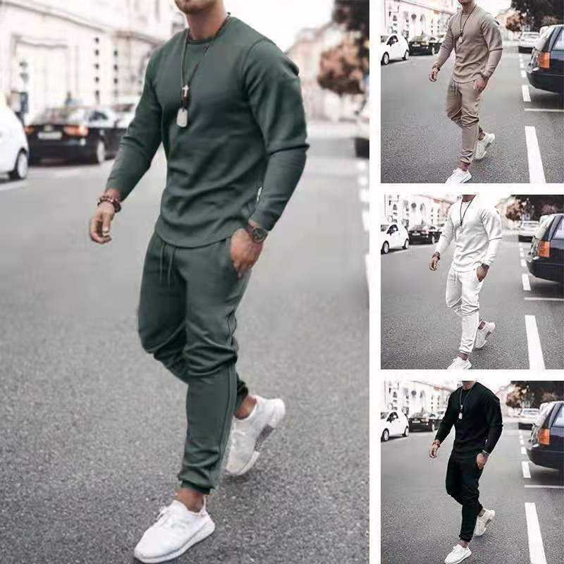 Custom logo blank sweat suit track men plain tracksuit Training Fitness Sports Trousers Two 2 Piece Set Men Tracksuit for Winter