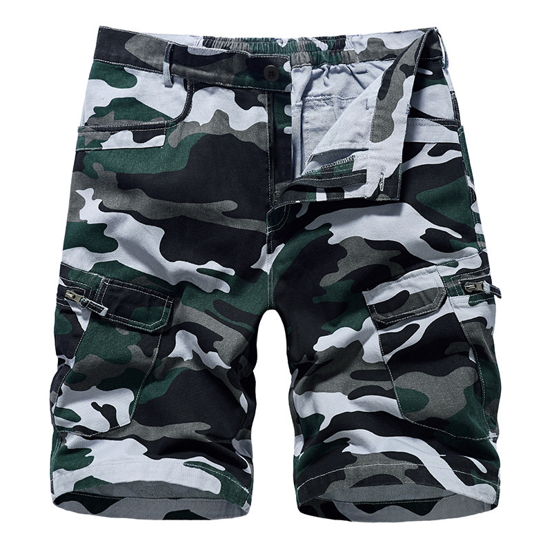 Wholesale utility cargo shorts casual workout mens camo shorts with pockets summer sweat pants