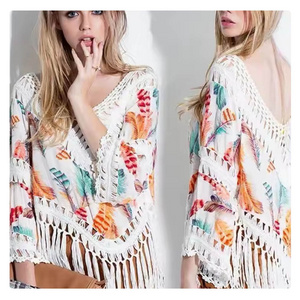 New Arrival Boheme Women Kimono Bikini Summer Tassel Sexy Swimwear Cover Up Beach Dress