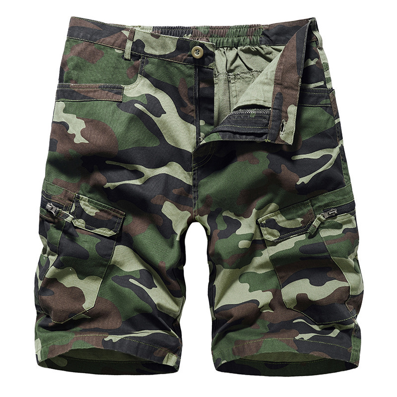 Wholesale utility cargo shorts casual workout mens camo shorts with pockets summer sweat pants