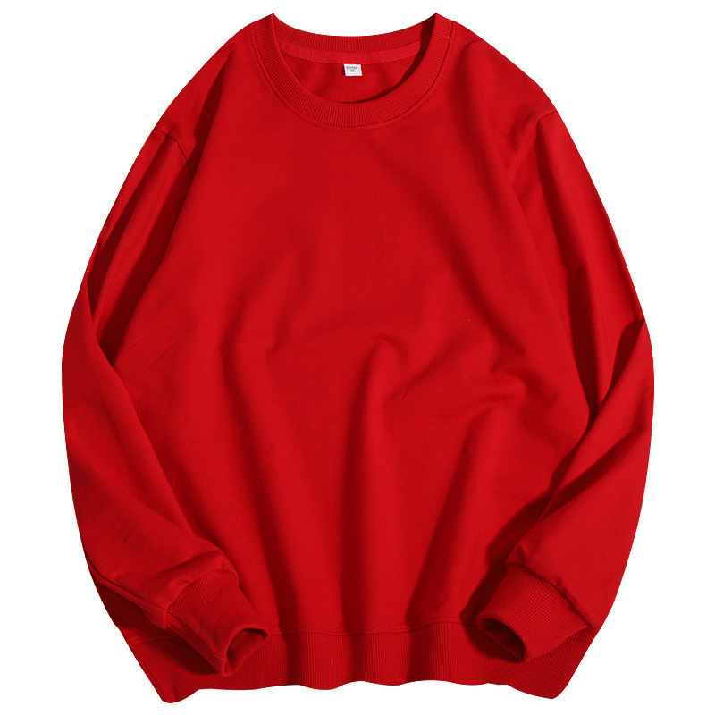 Wholesale  crewneck french terry 100% cotton blank sweatshirt custom logo hoodies OEM ODM pullover sweater