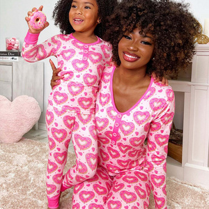 wholesale Casual Home matching family kids loungewear valentine's day pajamas sets suits