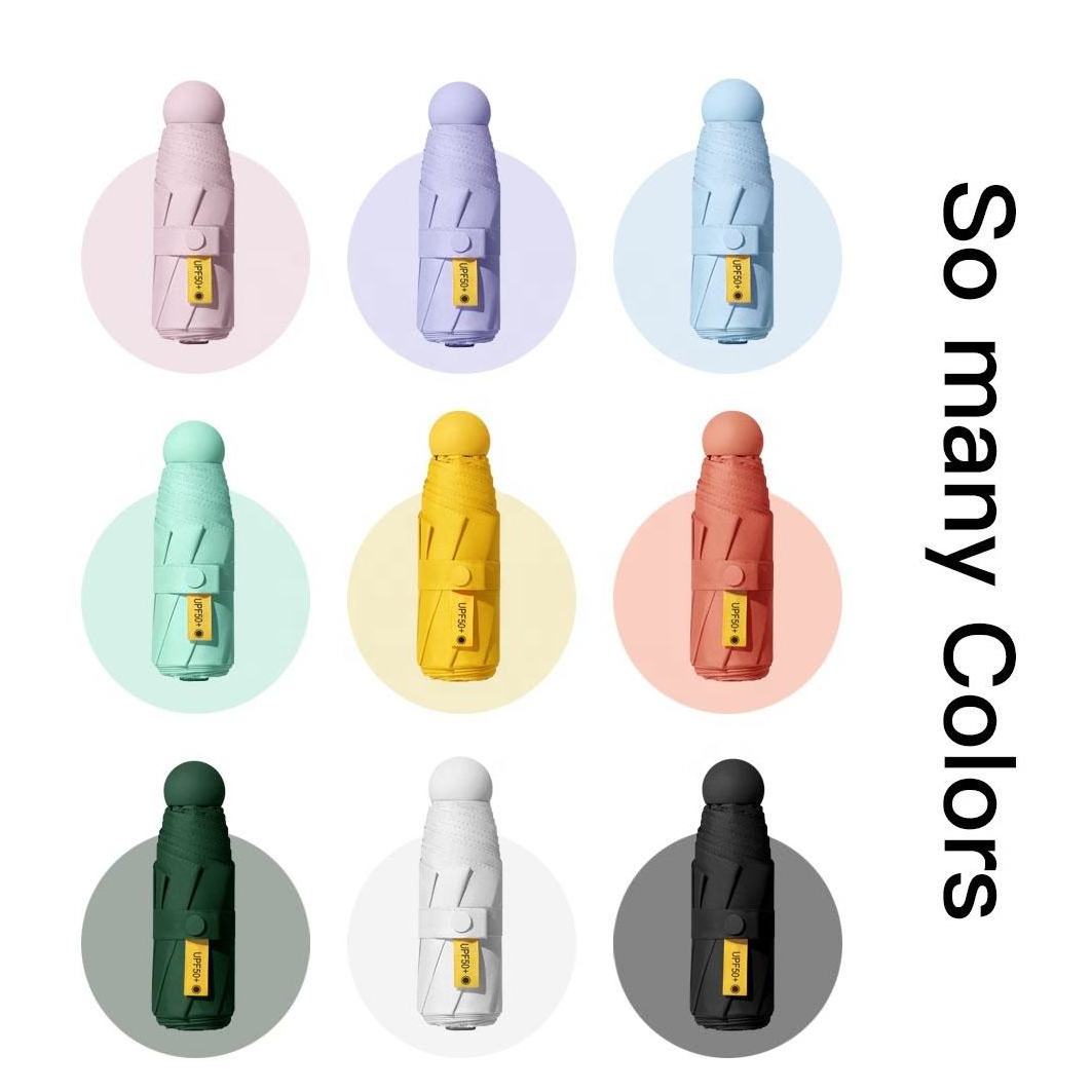 sombrillas umbrella price paraguas small capsule sun uv phone pocket windproof folding 5 automatic umbrella with logo for sale