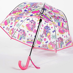 umbrella supplier Quality promotional strigaht rainbow transparent custom inflatable  cheap clear pvc umbrella with logo