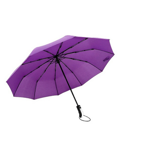 umbrella supplier New Design cheap mini sun three Folding Automatic Umbrella Custom Logo Purple pocket Umbrellas for the rain