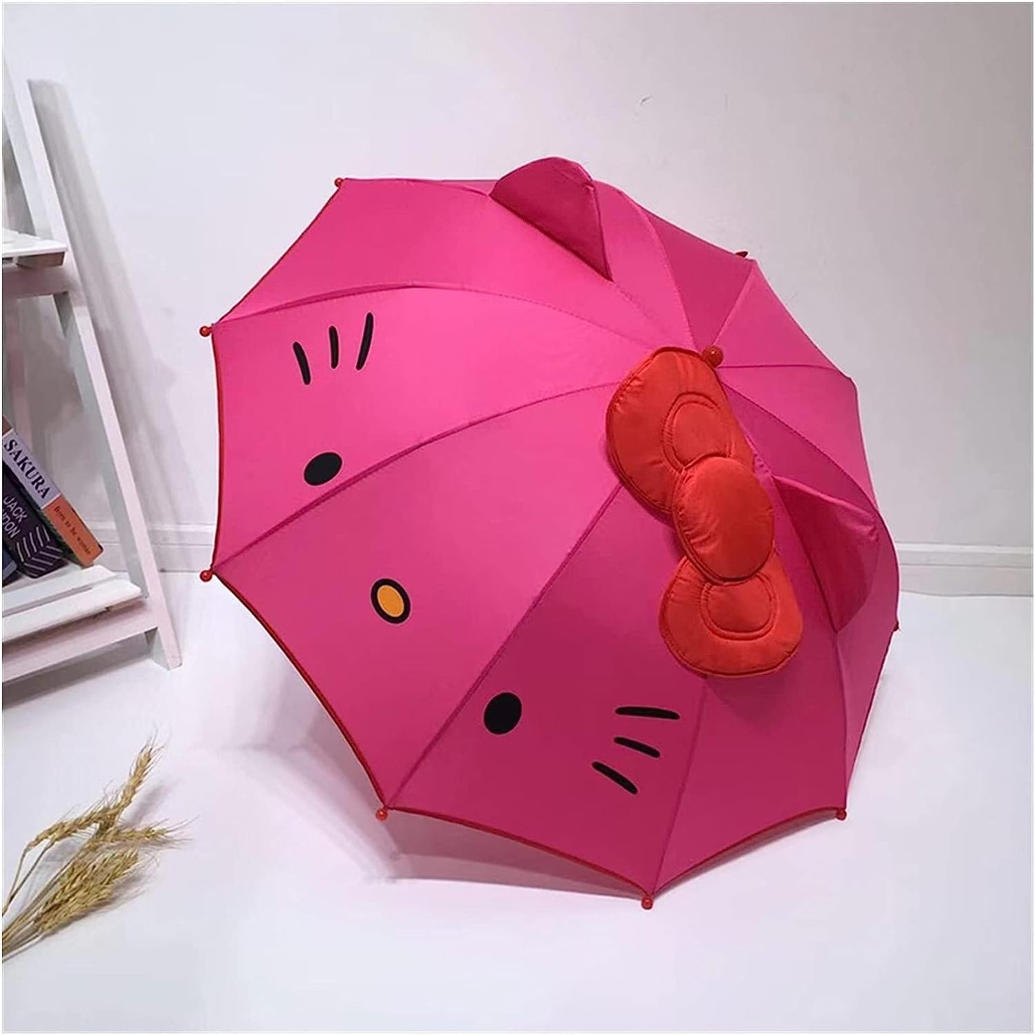 Kids umbrellas with logo prints custom made cute with safety Cartoon Parasol Sun Long Handle Windproof Umbrellas for the rain