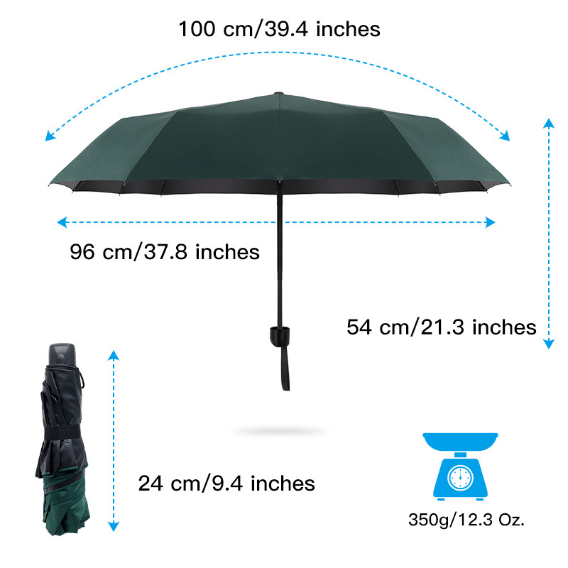 amazon best Umbrella Factory Wholesale Cheap Price the Three 3 Folding Umbrellas Manual UV Coating Custom Umbrella with Logo