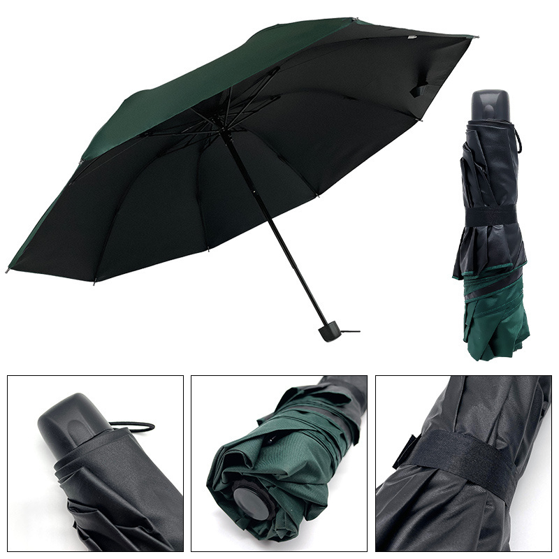 amazon best Umbrella Factory Wholesale Cheap Price the Three 3 Folding Umbrellas Manual UV Coating Custom Umbrella with Logo