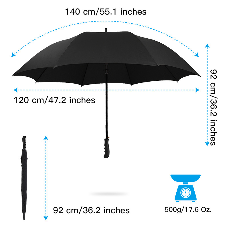 umbrella manufacturer  Luxury  Logo Head Handle branded custom golf umbrella  For Gift Set with logo guarda chuva for sale