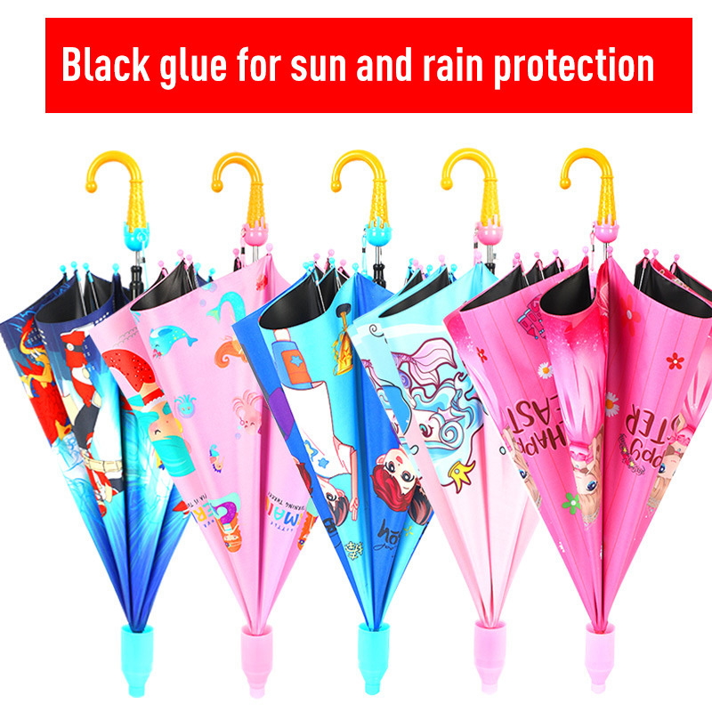 umbrella Manufacturer for school children one piece umbrella Cartoon Children's Umbrella Girl with Anti-drip Plastic cover