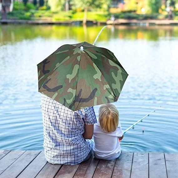 sombrillas cheap wholesale helmet umbrella hat mini sun  golf fishing camping colorful headwear hat umbrella parasol hat