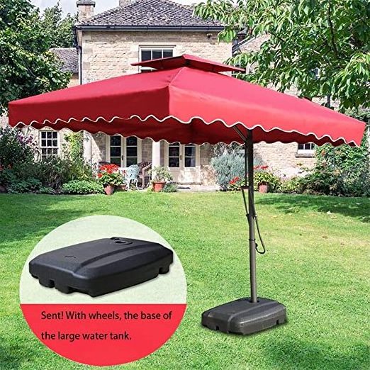 Outdoor Furniture Garden Double Canopy Umbrella Cantilever Large Parasol 3.5m Patio Parasol Economic Umbrellas For the rain