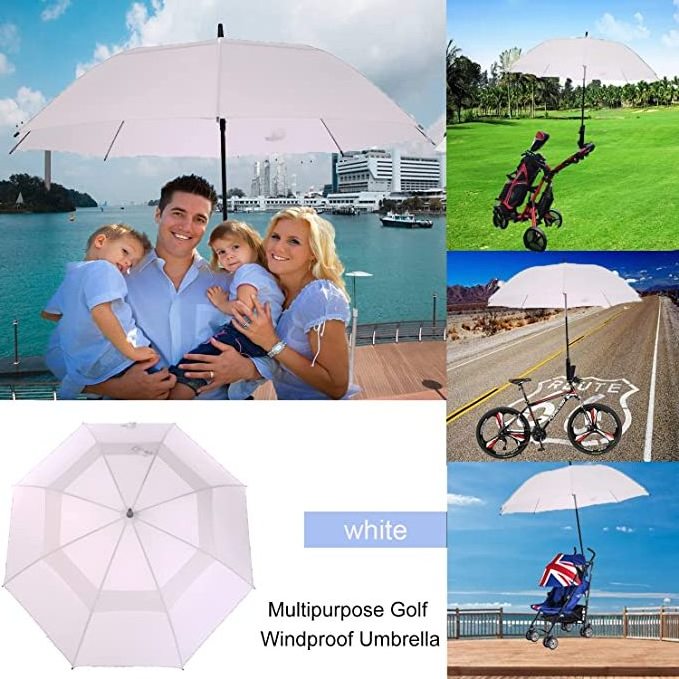 Factory Wholesale Personality Sublimation Golf Umbrella Custom Logo Prints Promotional paraguas rain windproof golf Umbrella