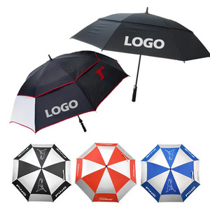 Factory Wholesale Personality Sublimation Golf Umbrella Custom Logo Prints Promotional paraguas rain windproof golf Umbrella