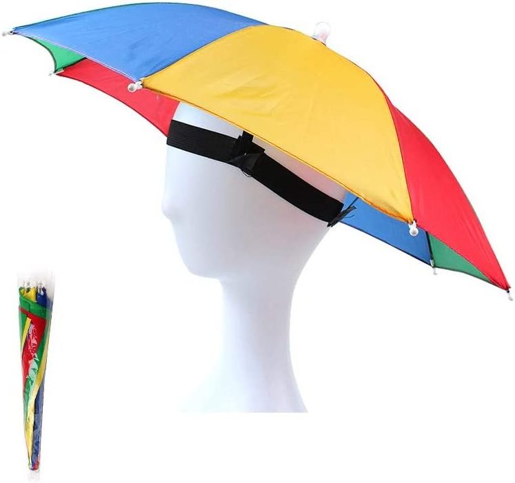 umbrella or the rain cheap Umbrella Hat Adult and Kids Folding hat For Beach Fishing Golf Party Headwear umbrella with logo