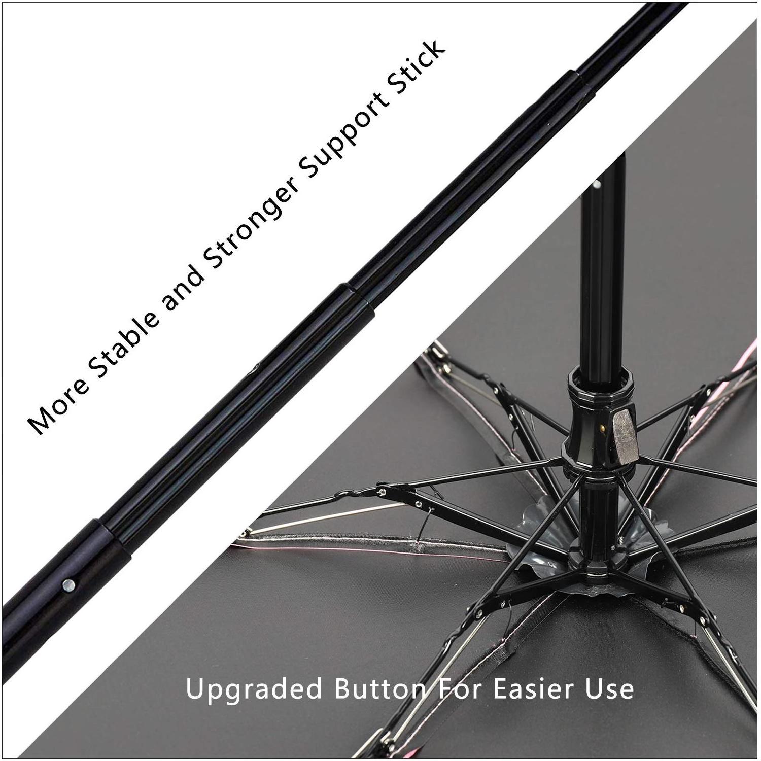 paraguas para la lluvia Cheap Custom 5 Fold umbrella Mini Uv Lightweight Pocket Small Black Umbrella With Telescopic Shaft