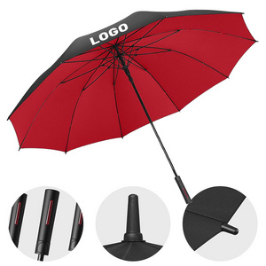 Double Layer Extra Large Oversized uv Golf Umbrella Heavy Duty Big Long Auto Open Windproof Waterproof Stick Rain Umbrellas