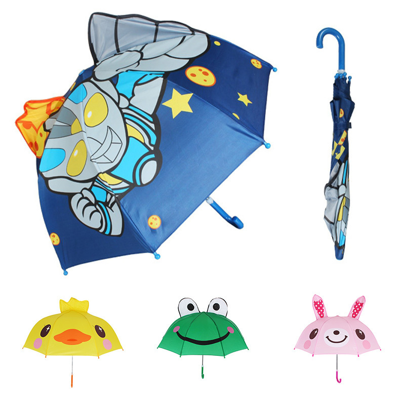 New Cartoon Rain Straight Boy Kid Child Umbrella For Sale