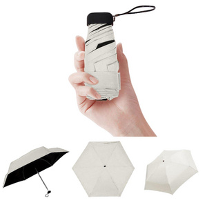 Factory Wholesale cheap Portable WPC 5 fold uv small umbrella with logo printing Parasol pocket Mini rain parapluie Umbrella