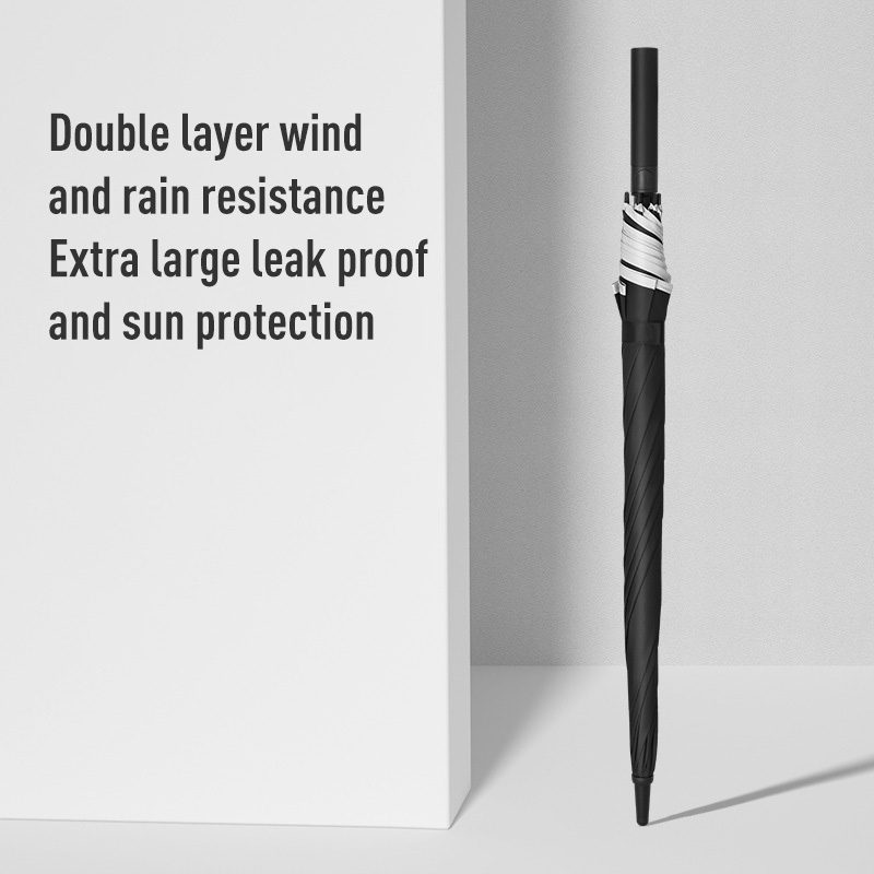 large golf umbrella reflective strip long handle umbrella strong resistance to wind and rain double straigh golf umbrella