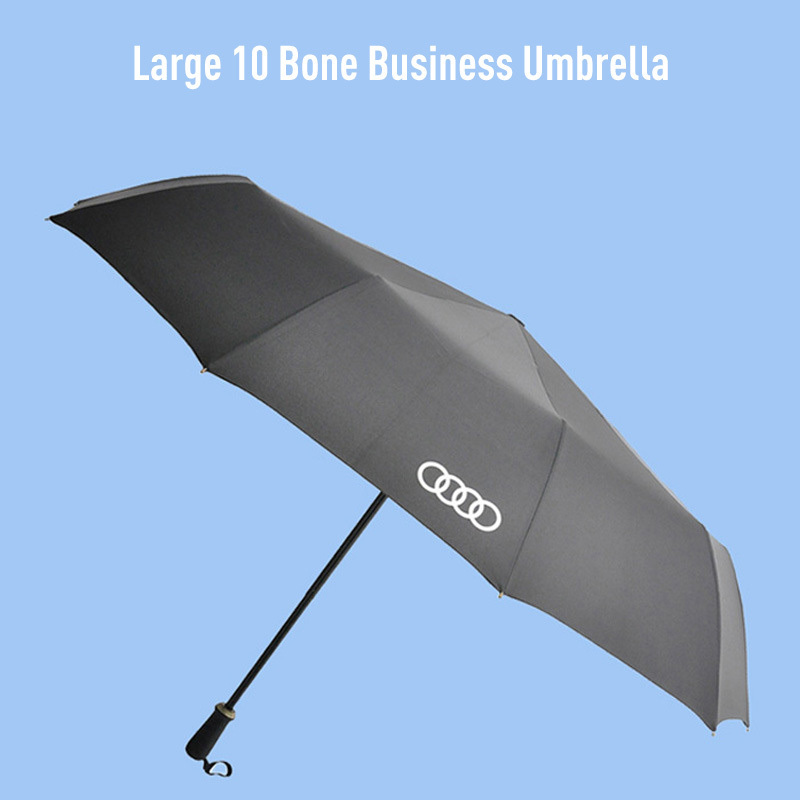 Ten-Bone Large Manual Folding Sunshade Umbrella for Men Business Advertising Three-Fold Travel Umbrella