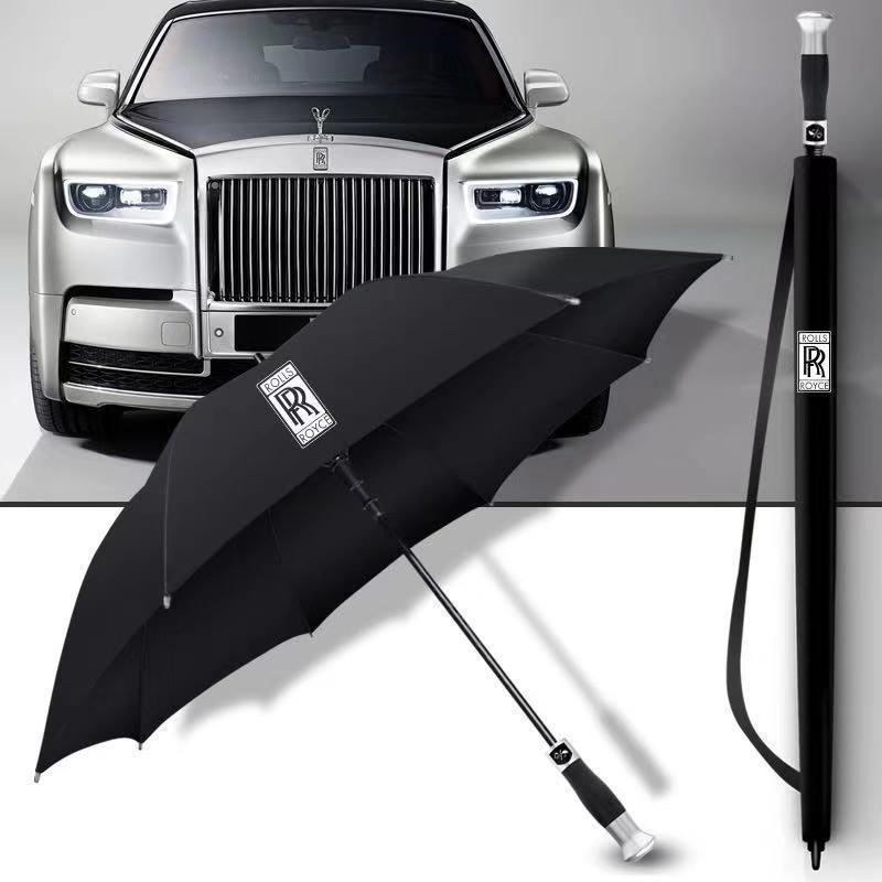 quality Rolls Royce umbrella semi-automatic high end luxury car long handle custom logo prints Golf umbrella with logo