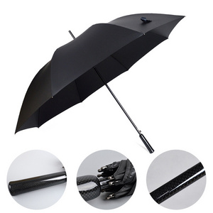 Real carbon fiber super large umbrella ultra light long handle umbrella vinyl UV shade and wind resistant business golf umbrella