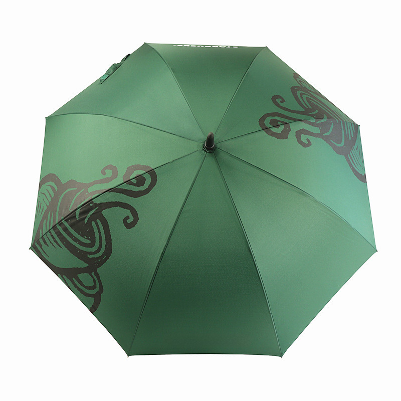 promotional custom umbrella with logo Classic dark green umbrella with long handle customized umbrella manufacturer