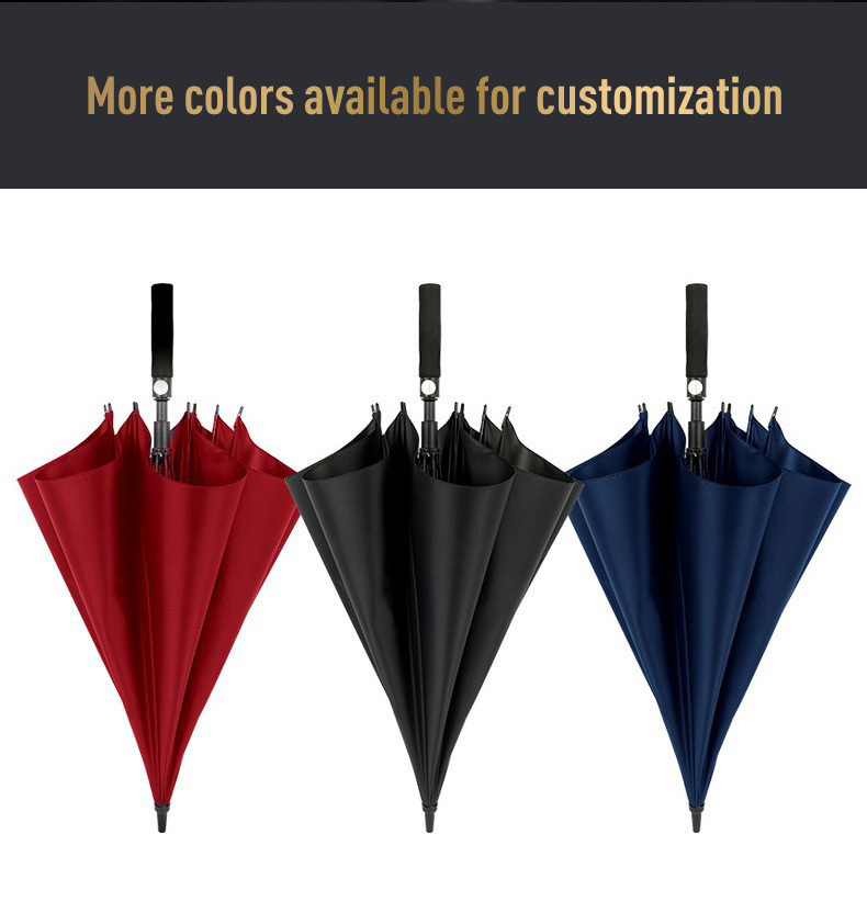 sombrillas black coating Large parasol anti uv custom Folding luxury Windproof outdoor Golf parapluie With Logo Prints for rain