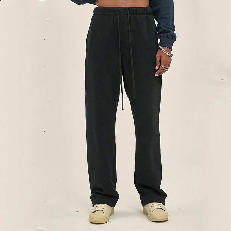 wholesale french terry sweatpants high quality 100% cotton sweatpants jogger straight leg casual unisex pants trousers