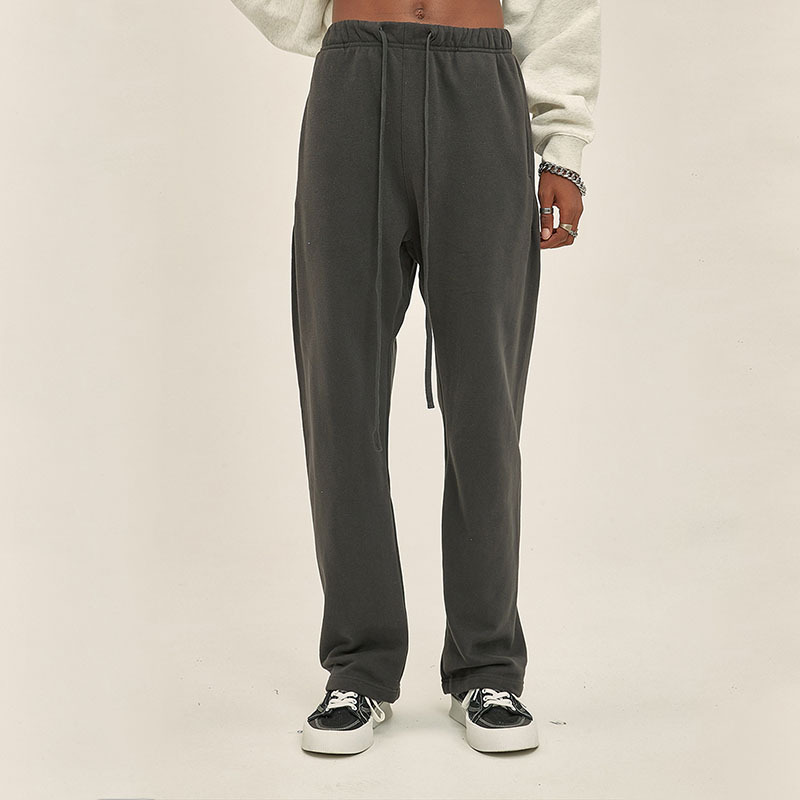 wholesale french terry sweatpants high quality 100% cotton sweatpants jogger straight leg casual unisex pants trousers