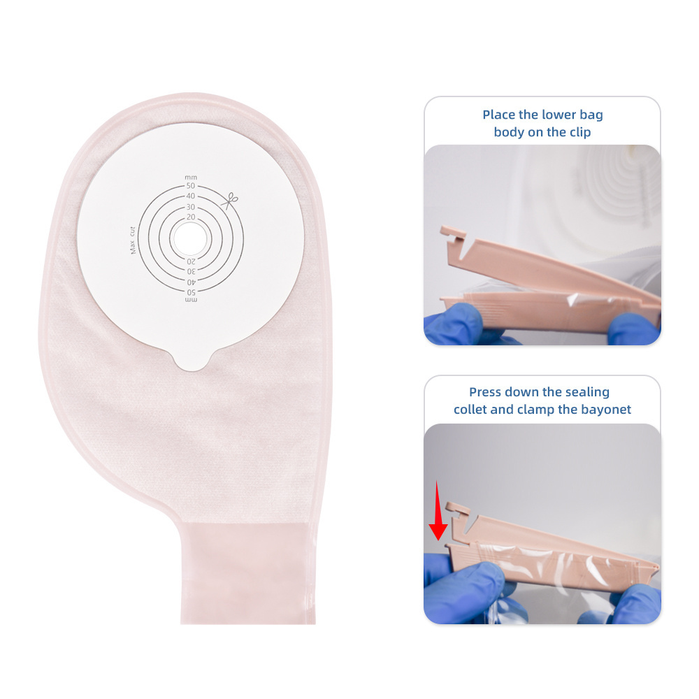 Factory Directly Sell Drainable Pouch Ostomy Bags High Quality One Piece Colostomy 50mm Urostomy Bag Disposable Set