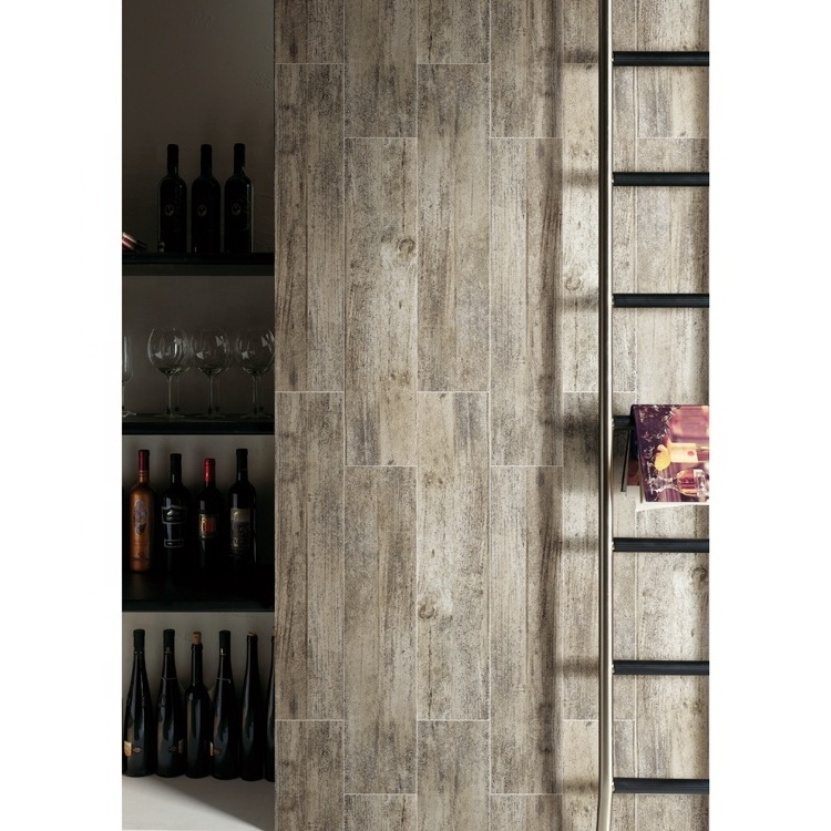 Floor porcelain tile wood medallions