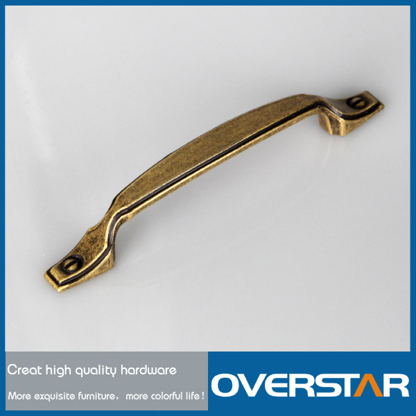 Creative square Brushed cabinet door pull handles High Quality 96mm Antique Gold Kitchen Cabinet Handle and knobs