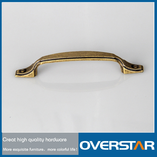 Creative square Brushed cabinet door pull handles High Quality 96mm Antique Gold Kitchen Cabinet Handle and knobs