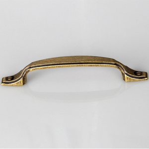 Creative square Brushed cabinet door pull handles High Quality 96mm Antique Gold Kitchen Cabinet Handle and knobs