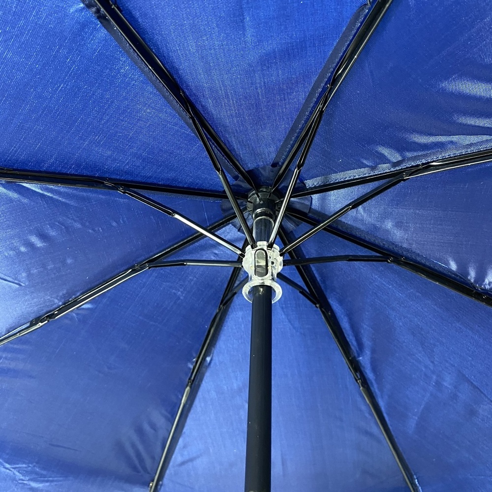 OVIDA Royal Blue Shining Custom Logo Umbrella 3 Fold Manual Portable Umbrella