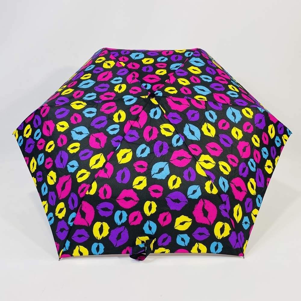 Ovida Colorful 3 Fold Automatic Windproof Umbrella Sexy Lips Woman Rain Custom Print For Promotion Gift Folding Umbrella